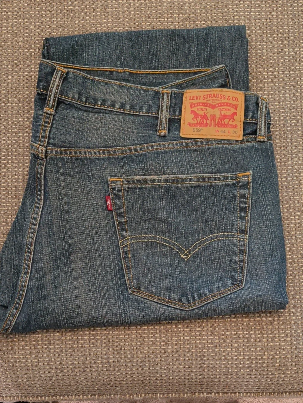 Levi's Men's Straight Leg Dark Blue Denim Jeans